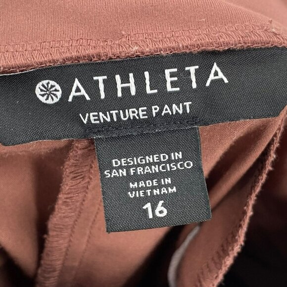 Athleta Venture Pant Jogger Hearth Rose Women's Size 16 - Picture 9 of 9